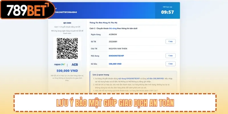 Lưu ý bảo mật giúp giao dịch an toàn 