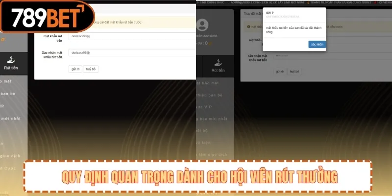 Quy định quan trọng dành cho hội viên rút thưởng